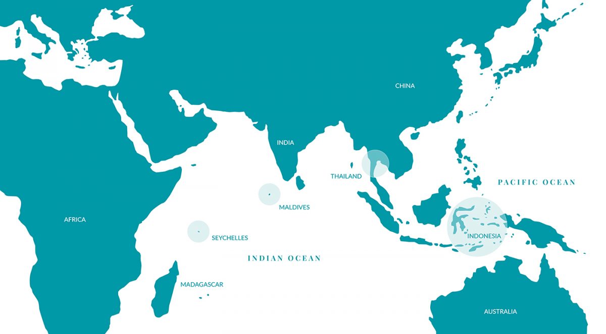 Map of the Indian Ocean